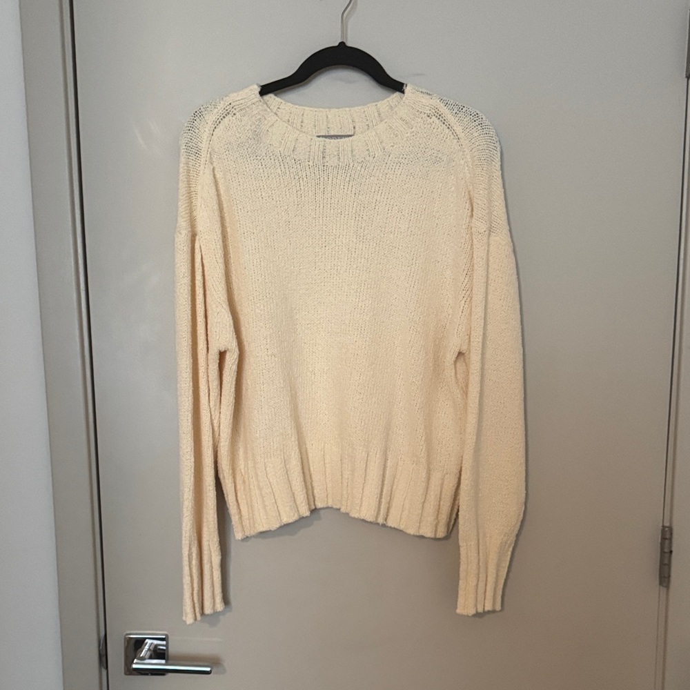 J. Crew Women's Cream Crew Neck Sweater